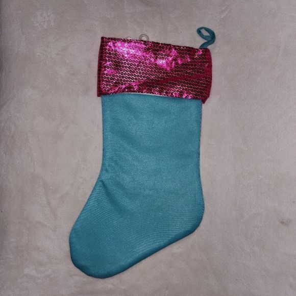 Assortment Kids Christmas Stocking Faux Sequins 16” Long NWT - Picture 5 of 11